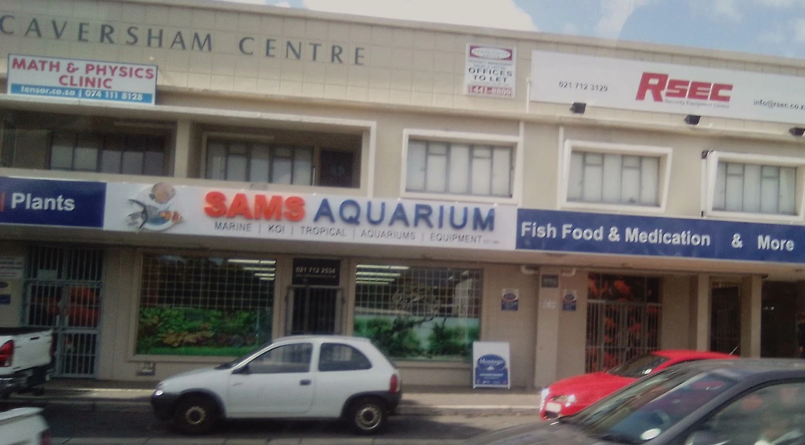 Sam's Aquarium seen from across Main Road in Bergvliet